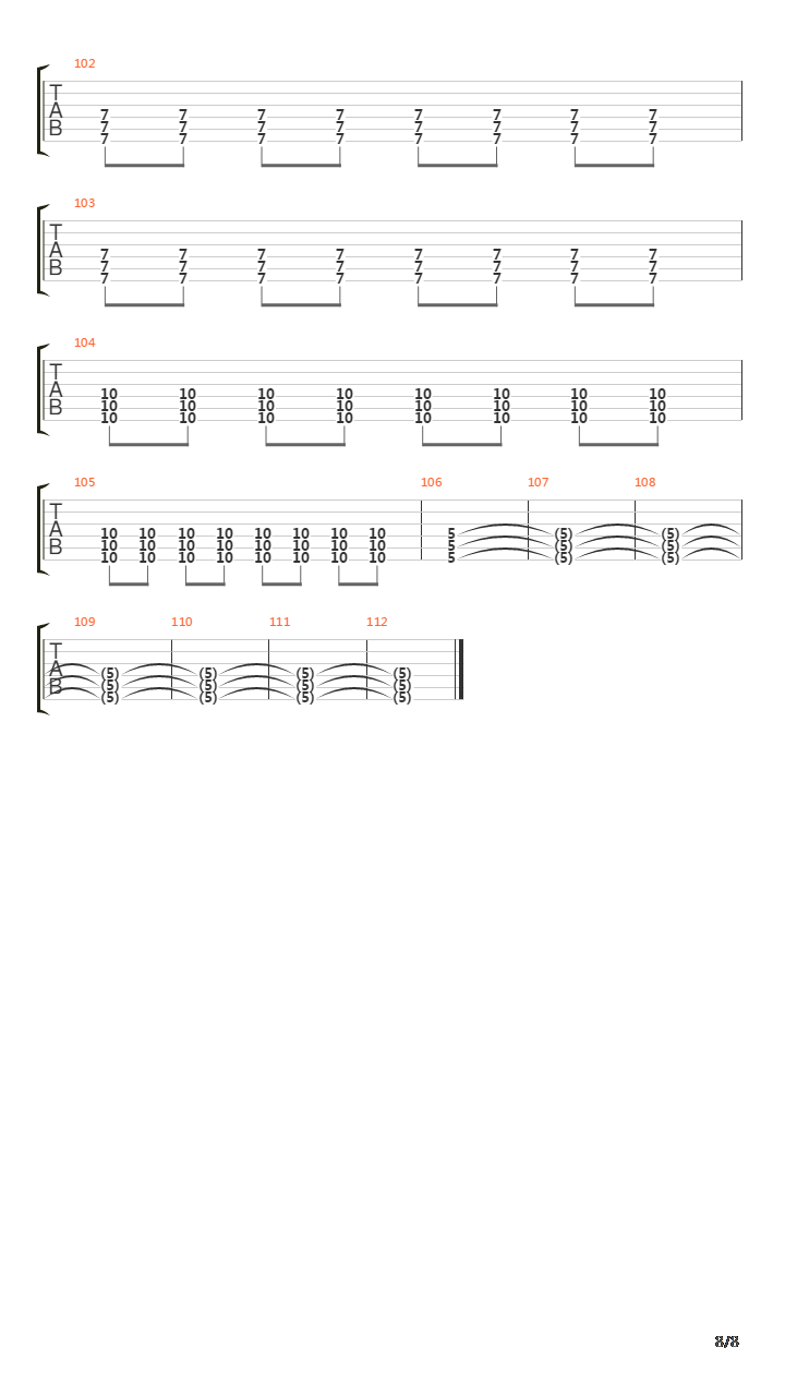 Tuonelan Koivut吉他谱