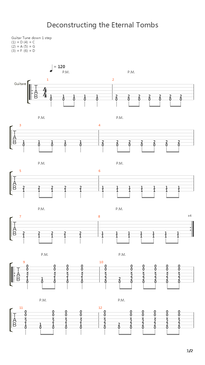 Deconstructing The Eternal Tombs吉他谱