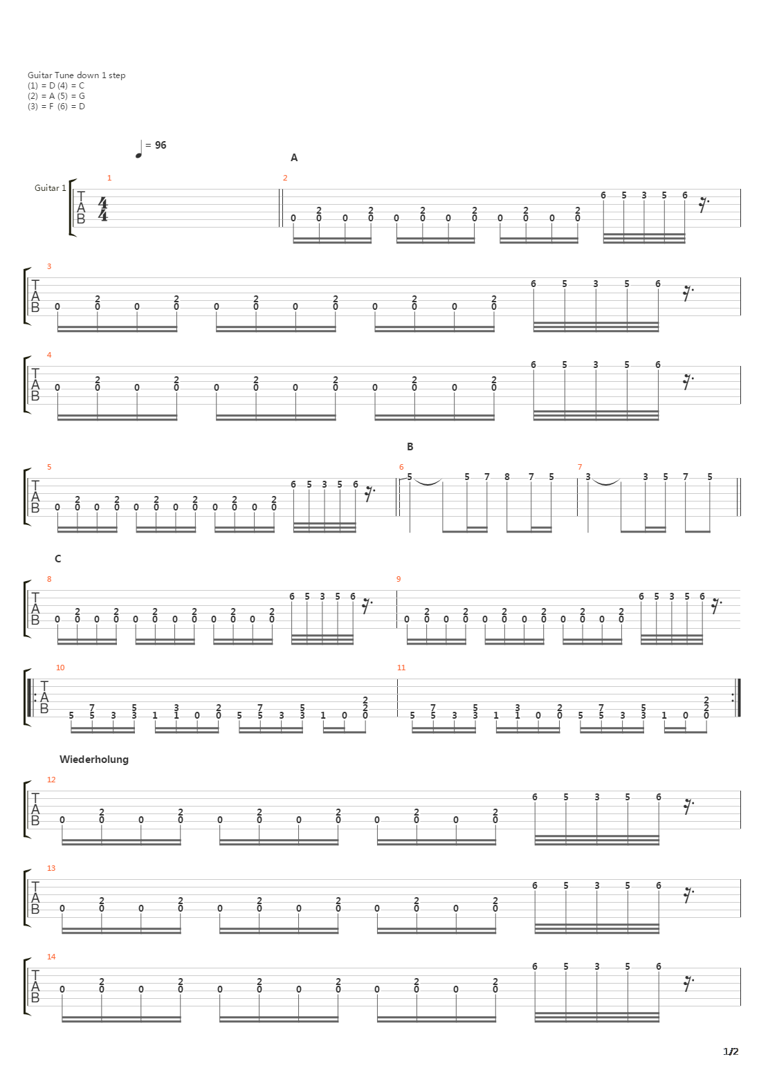 Svart Metall吉他谱