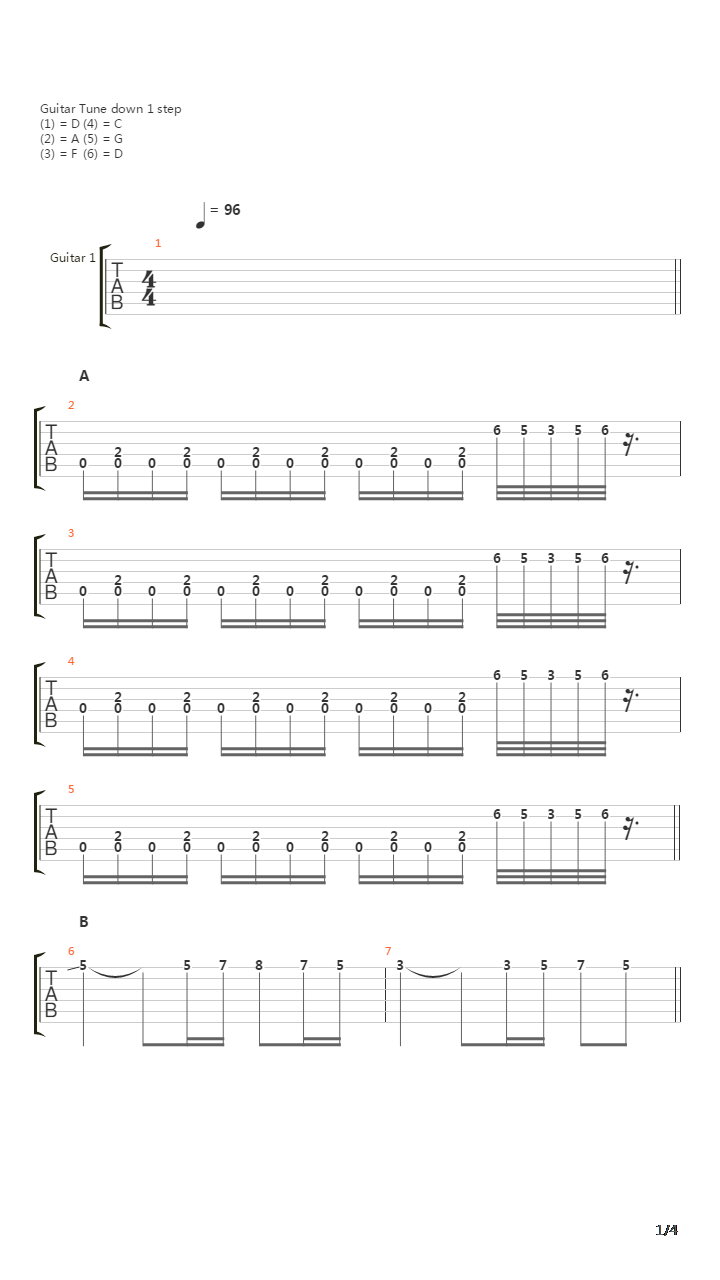 Svart Metall吉他谱