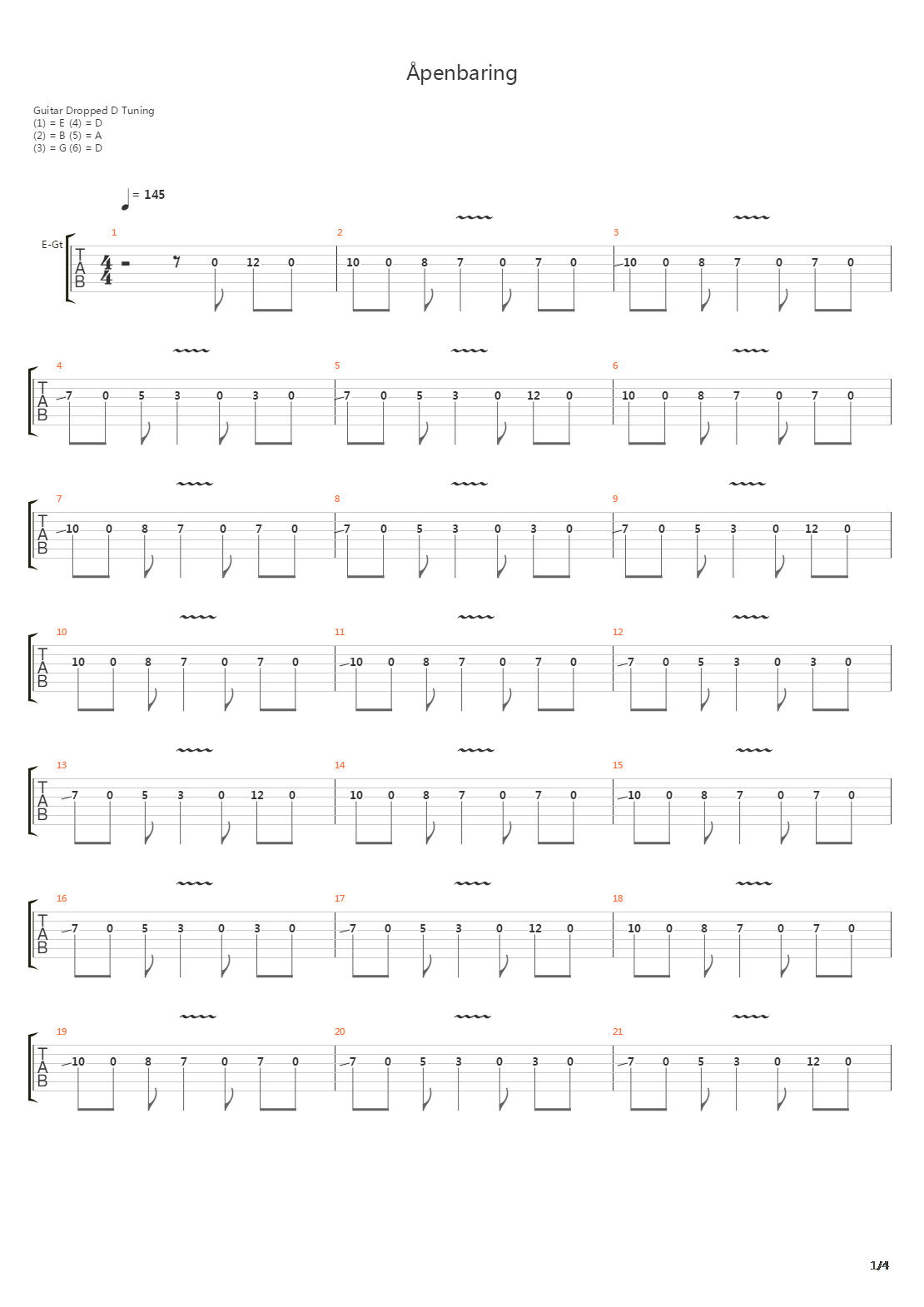 Penbaring吉他谱