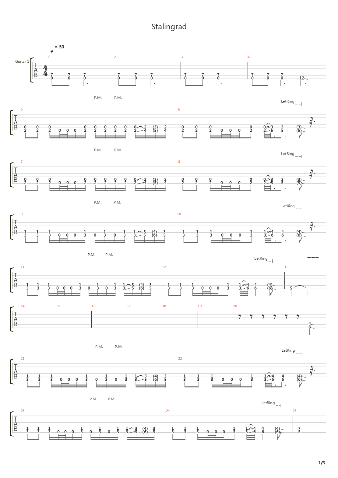 Stalingrad吉他谱