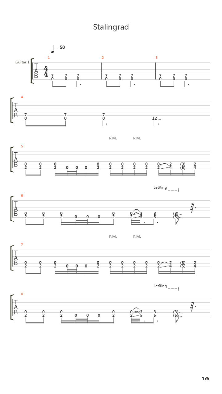Stalingrad吉他谱