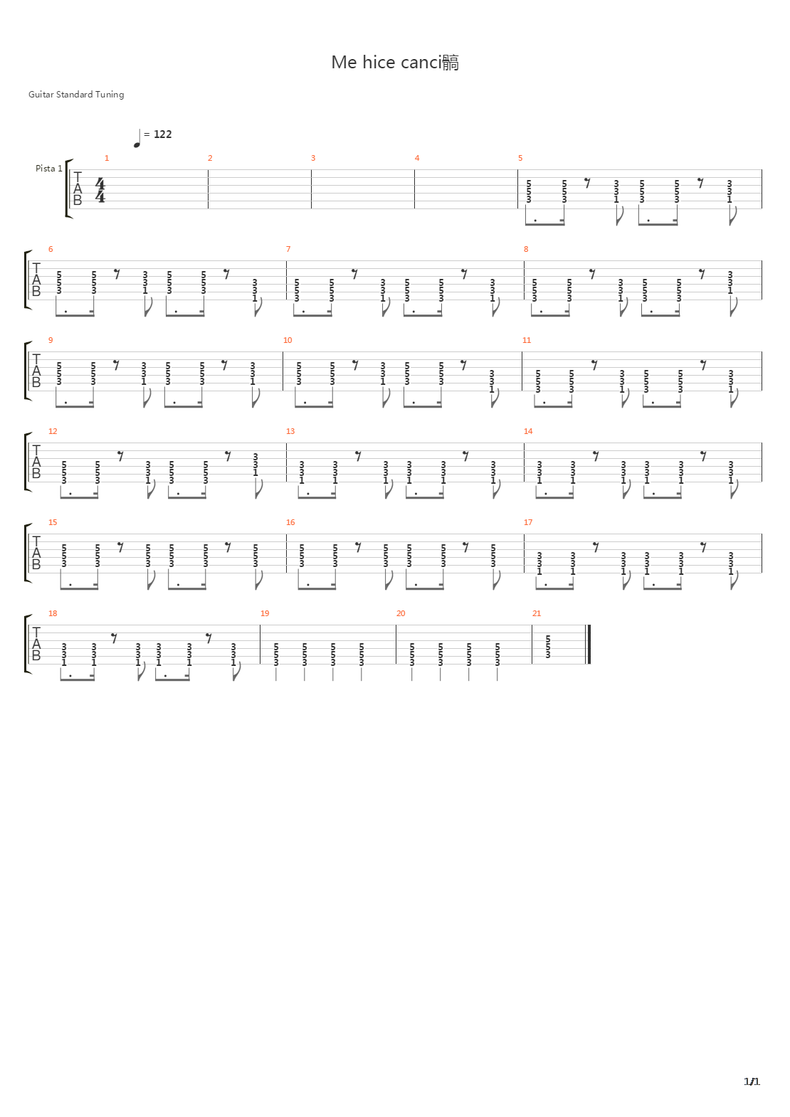 Me Hice Cancion吉他谱