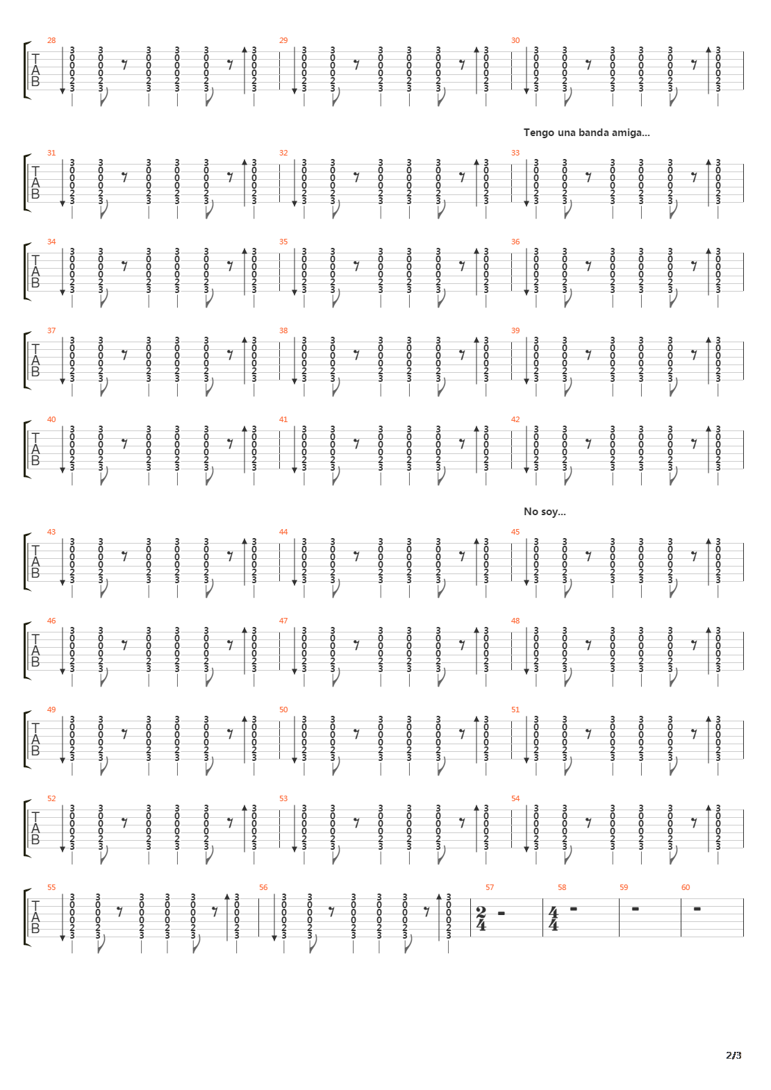 Por La Ciudad吉他谱