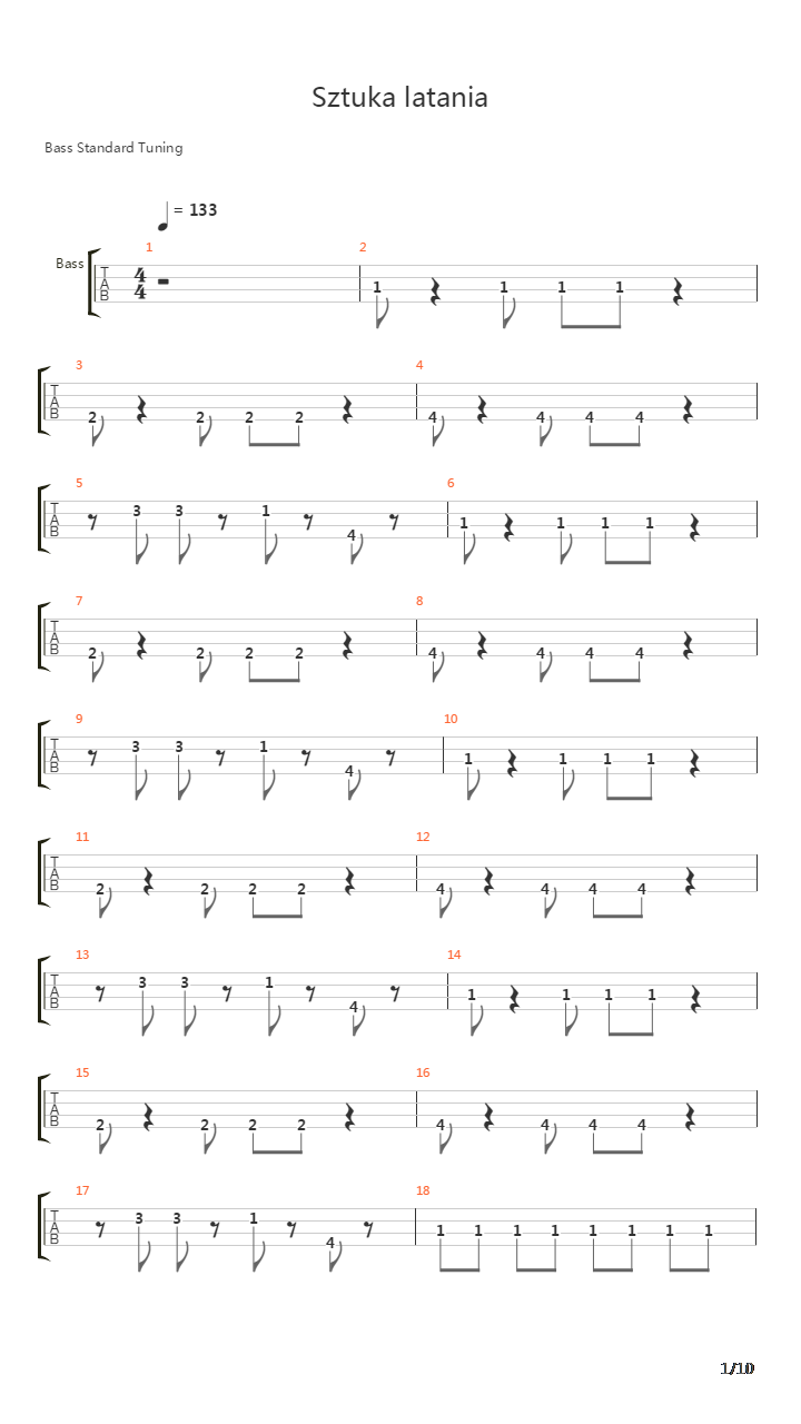 Sztuka Latania吉他谱