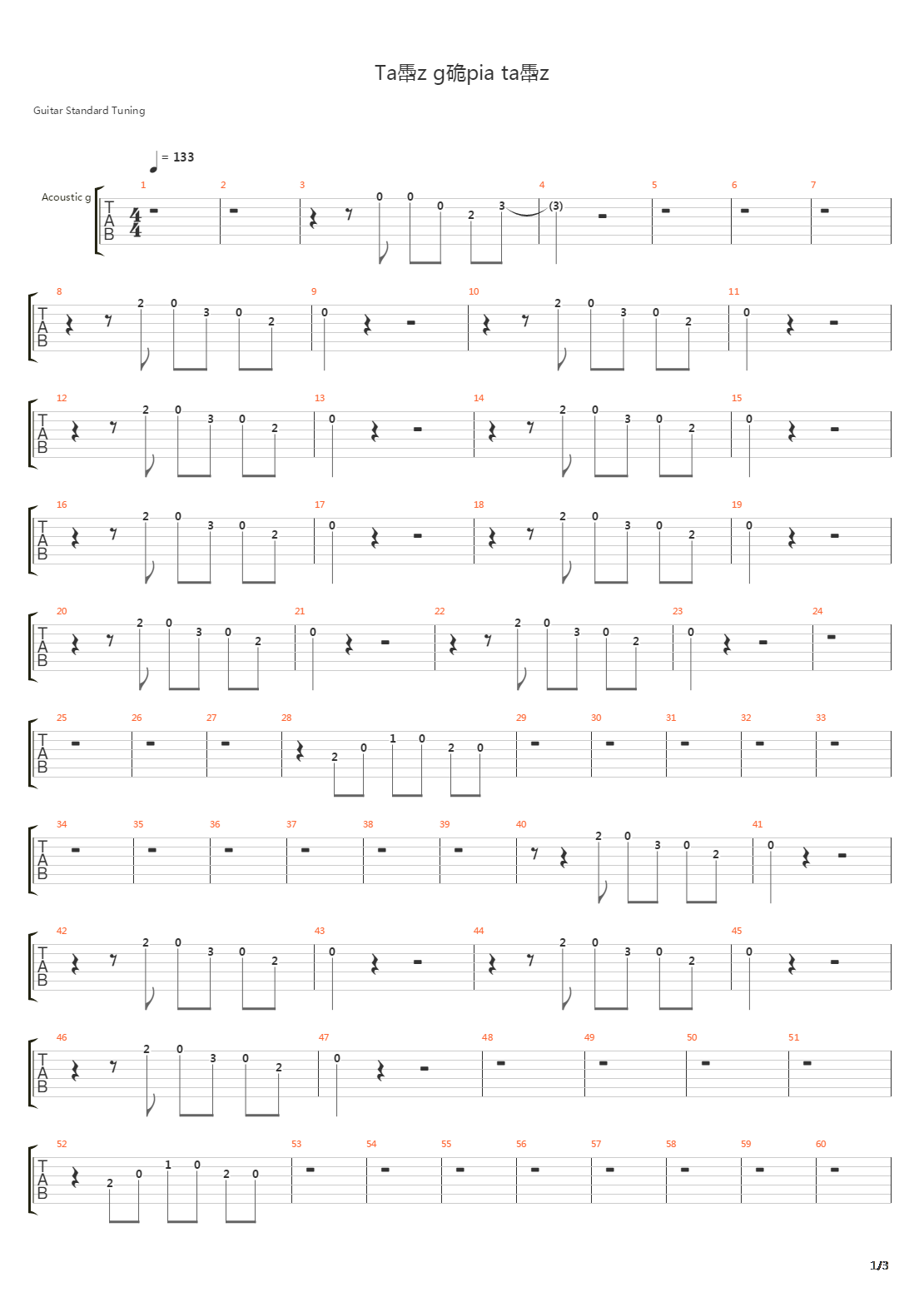 Tancz Glupia Tancz吉他谱