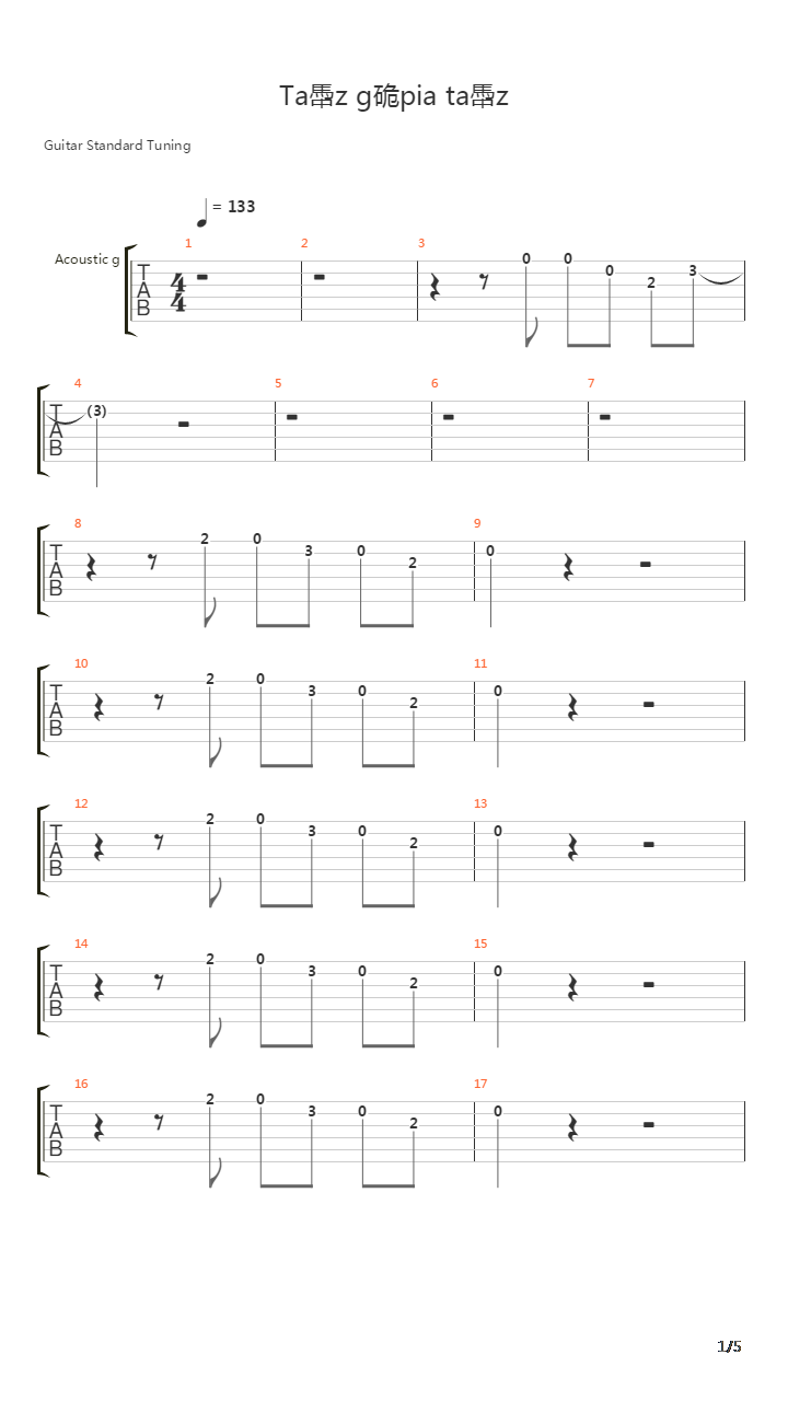 Tancz Glupia Tancz吉他谱