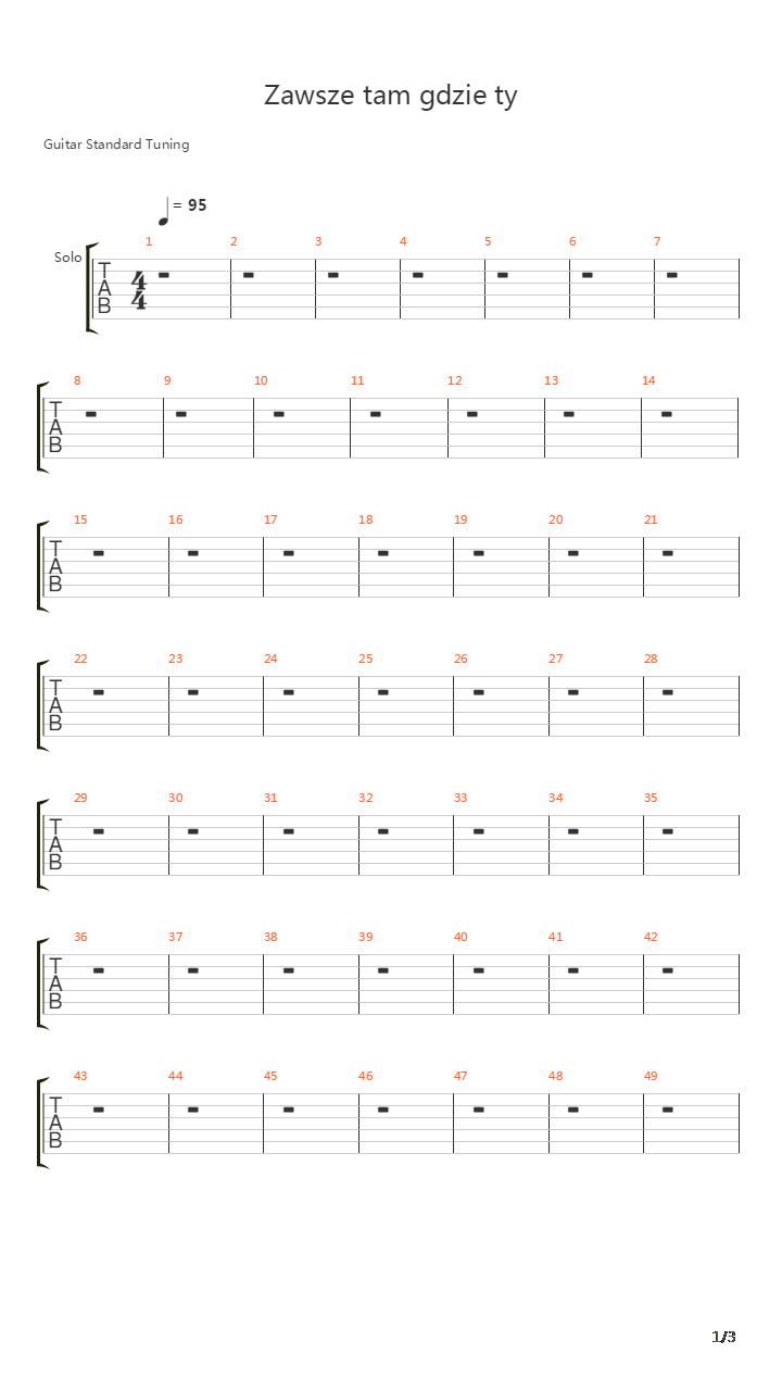 Zawsze Tam Gdzie Ty吉他谱