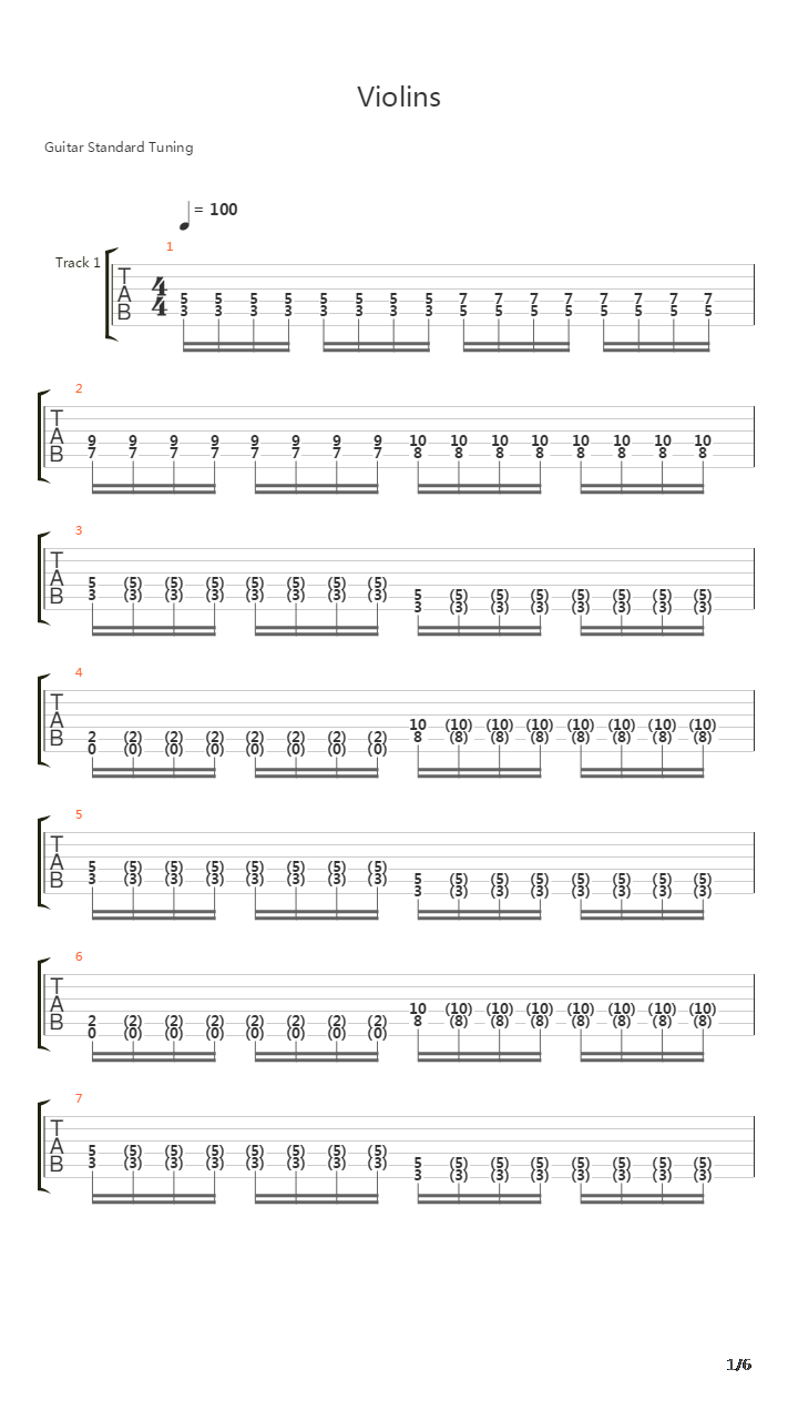 Violins吉他谱