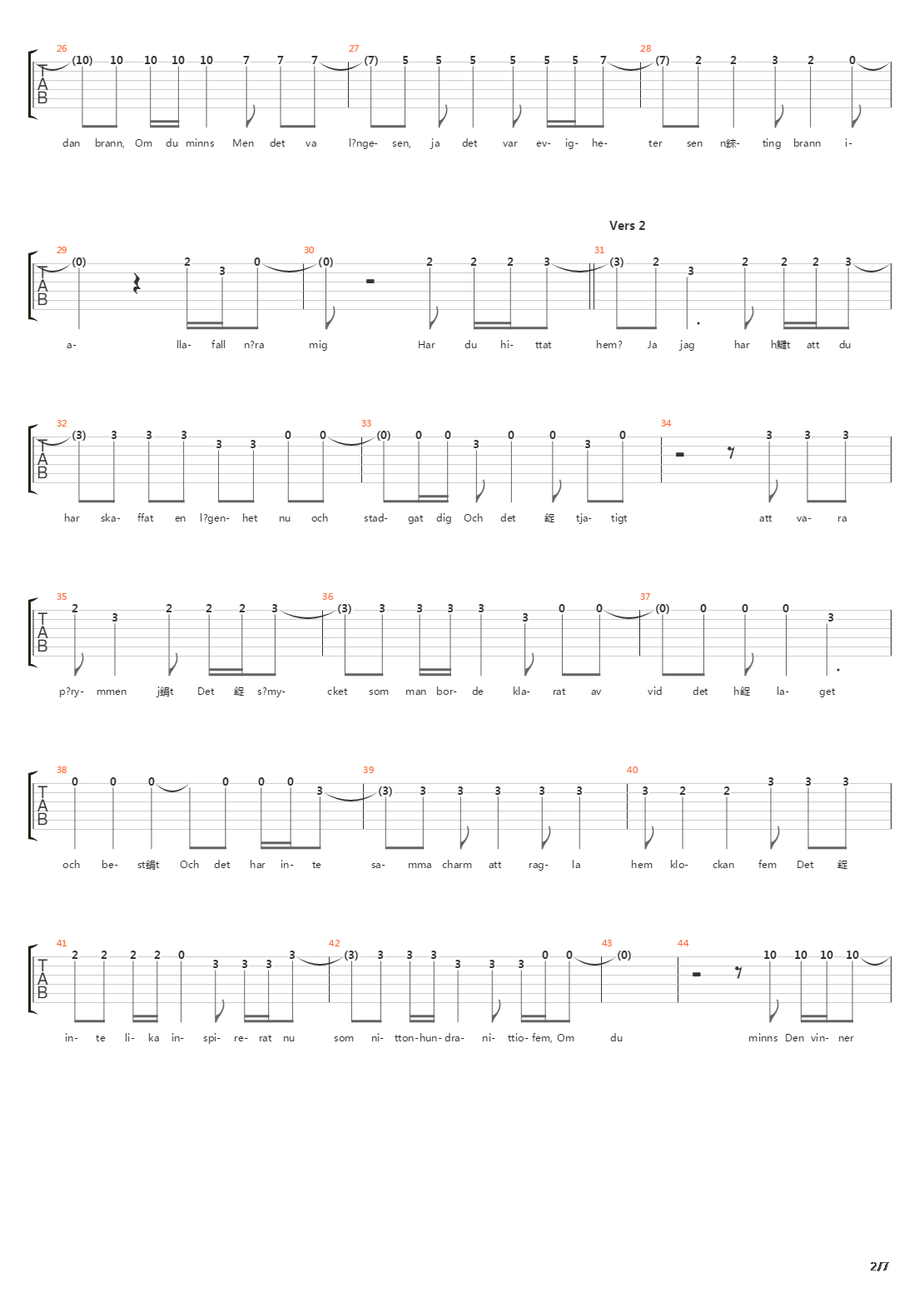 Elden吉他谱