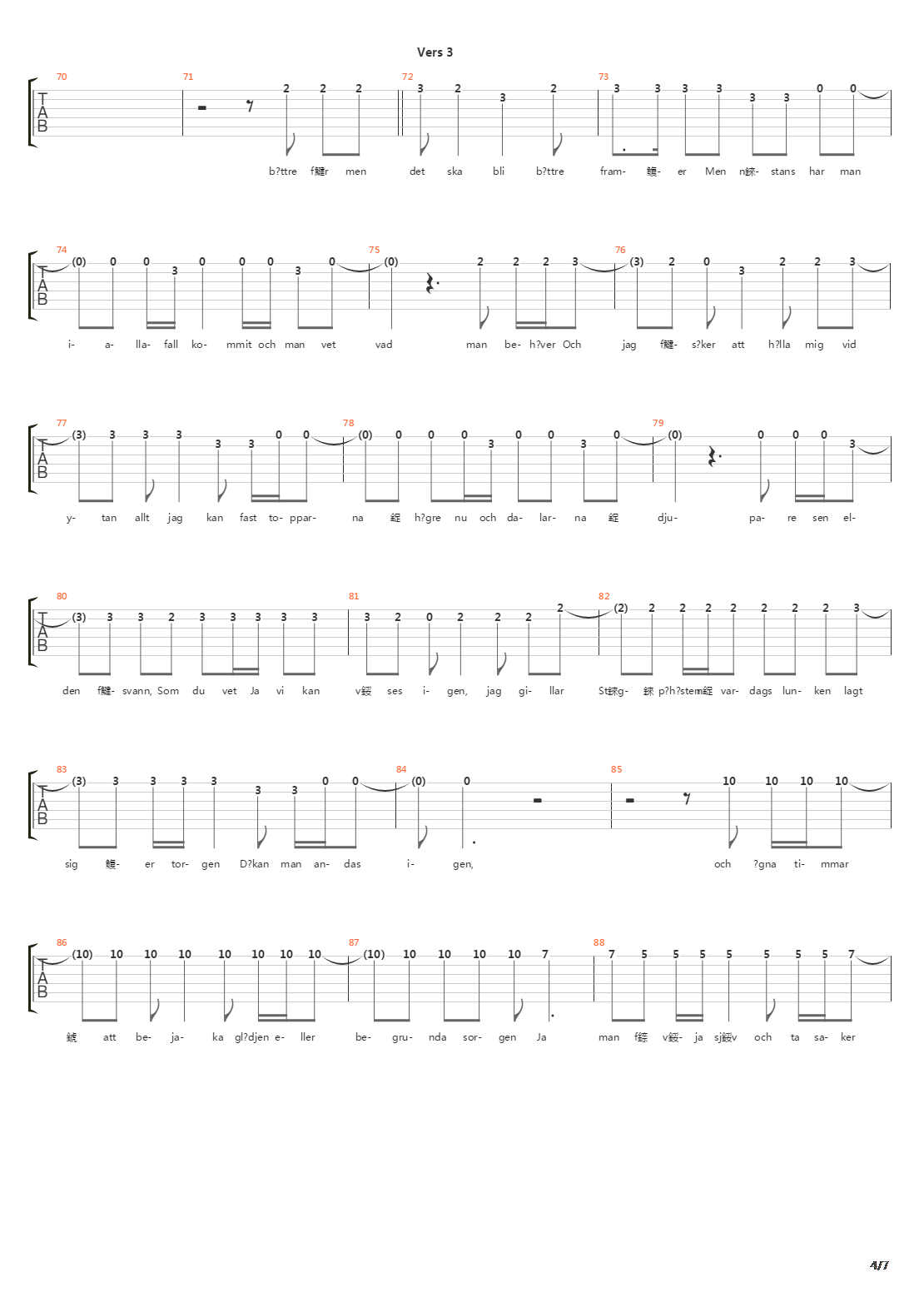 Elden吉他谱