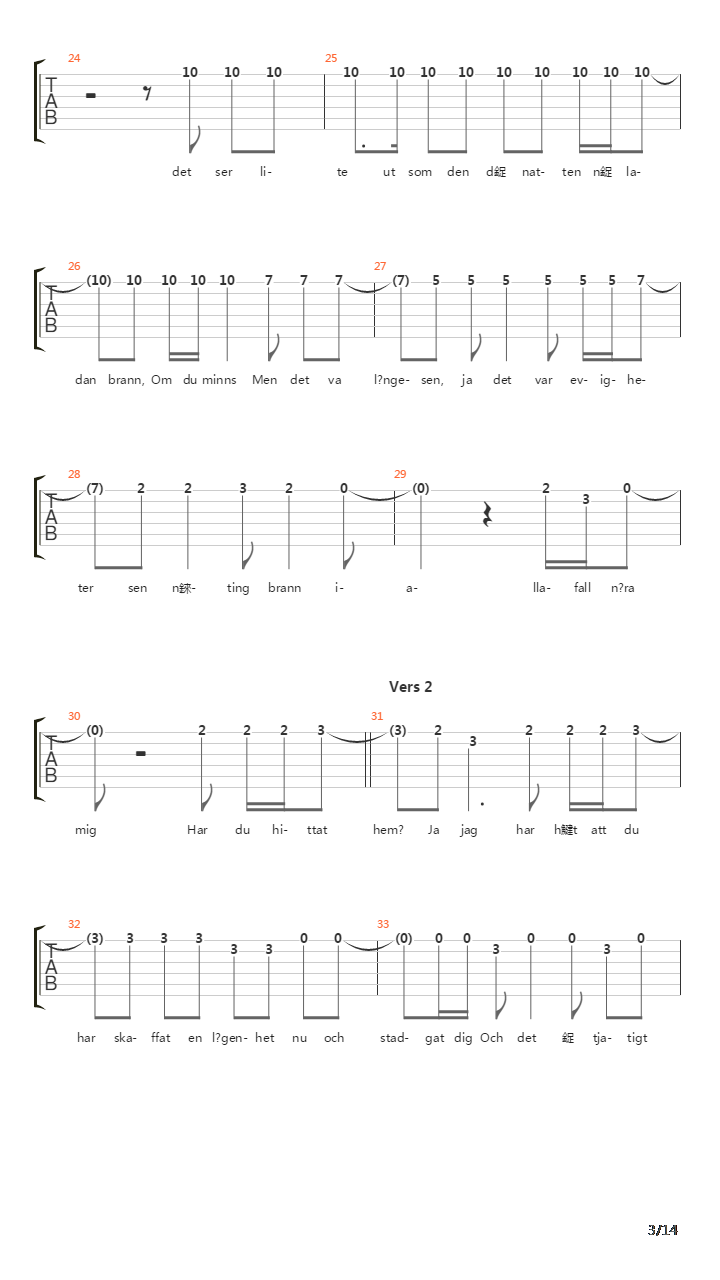 Elden吉他谱