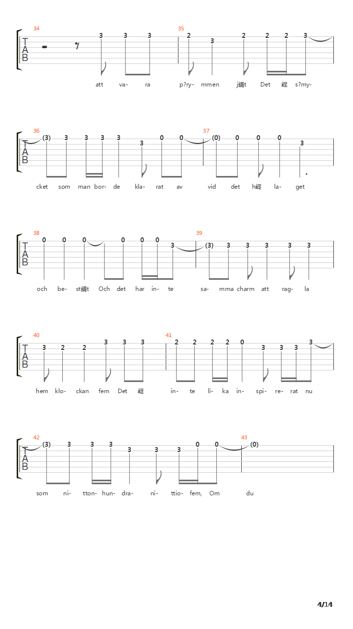 Elden吉他谱