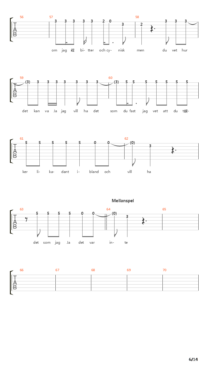 Elden吉他谱