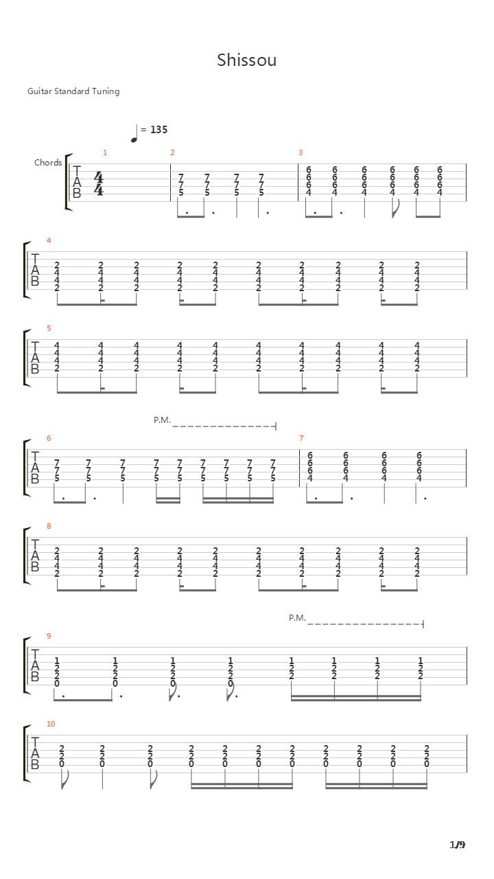 Shissou吉他谱