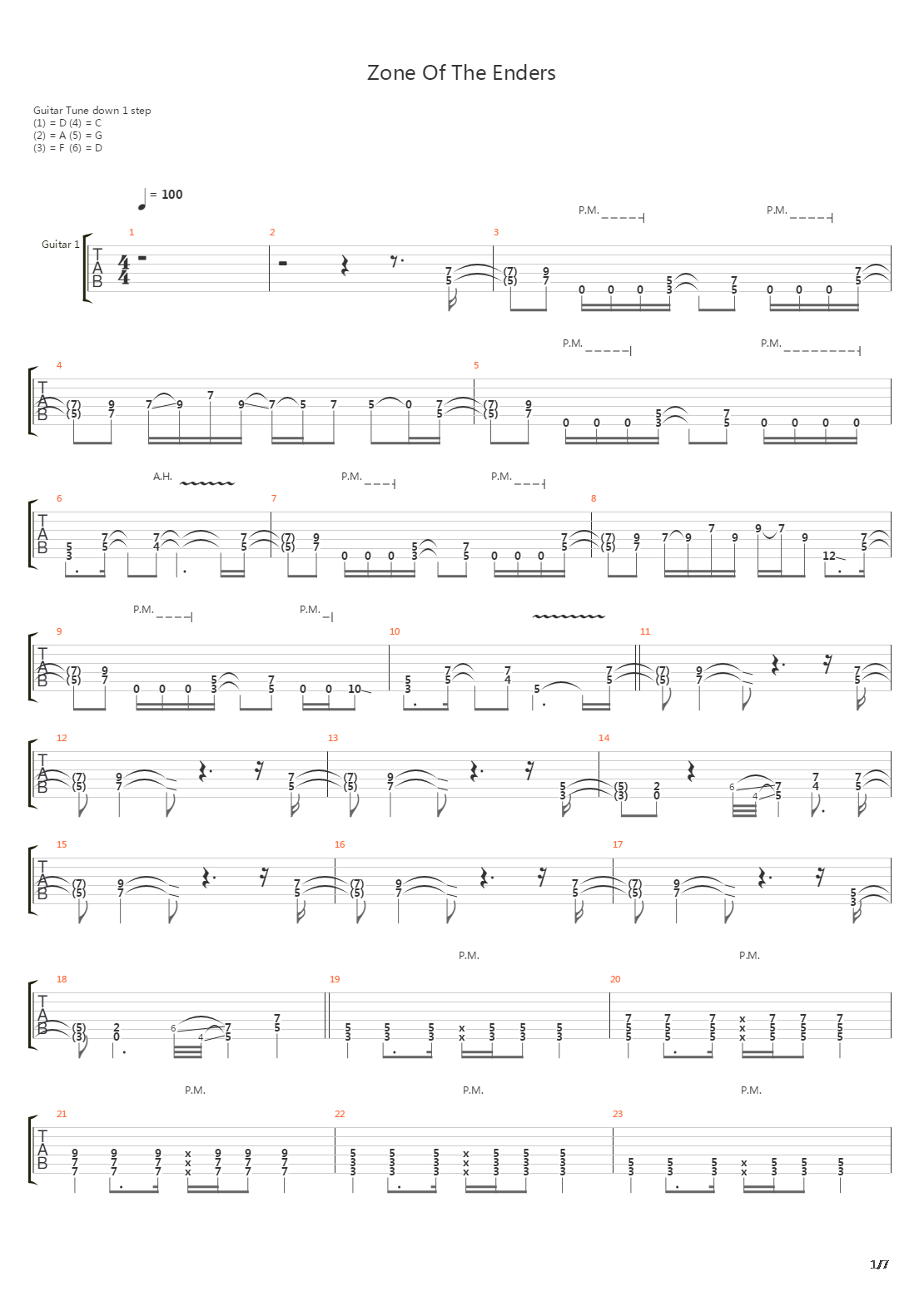 Zone Of The Enders吉他谱