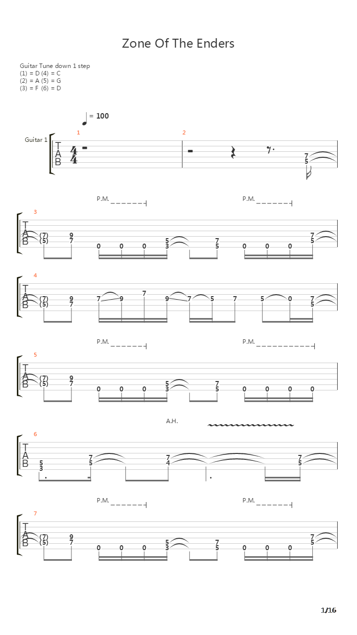 Zone Of The Enders吉他谱