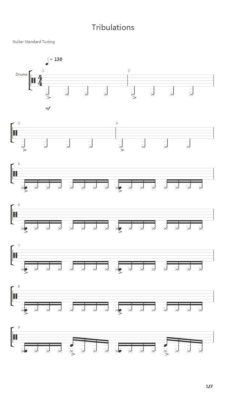 Tribulations吉他谱
