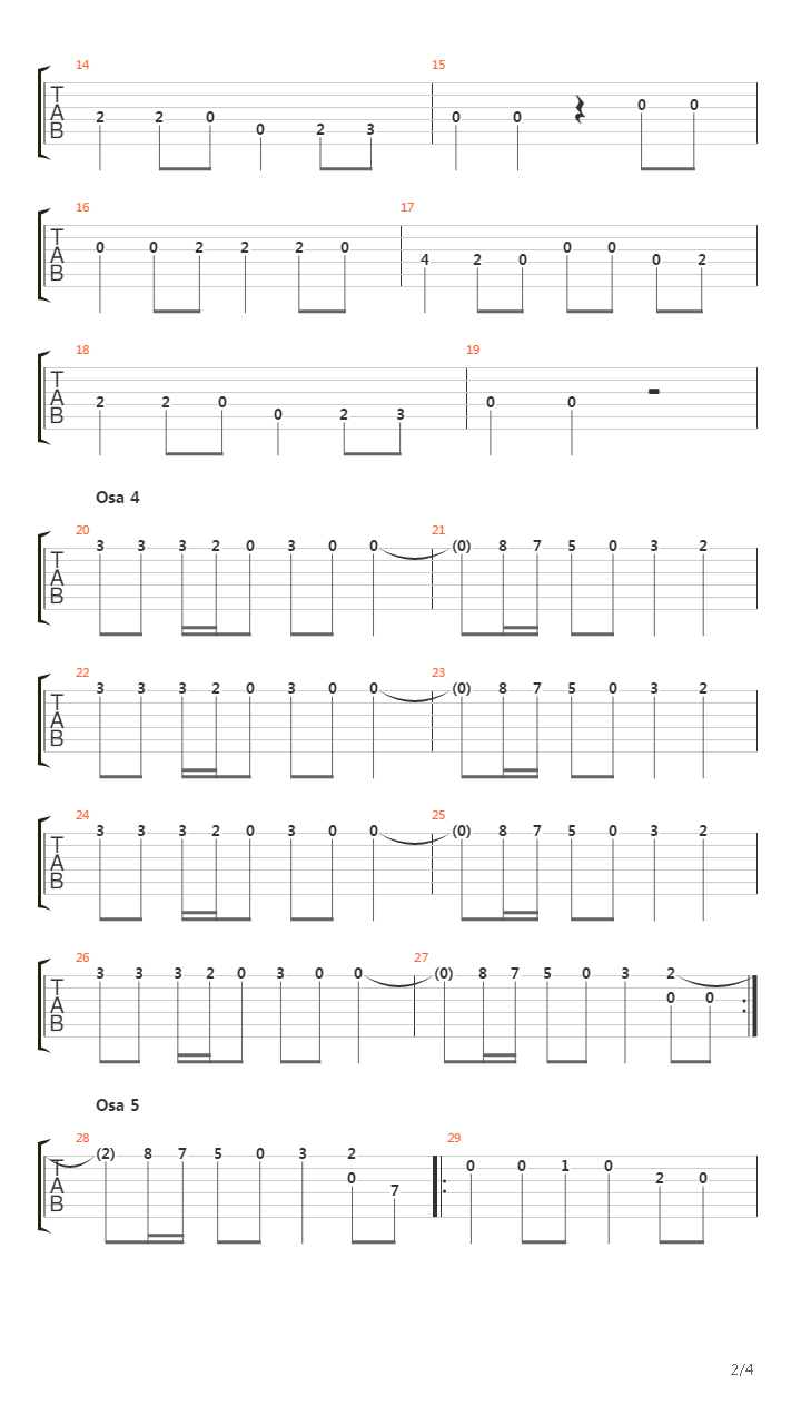 Teuvo Maanteiden Kuningas吉他谱