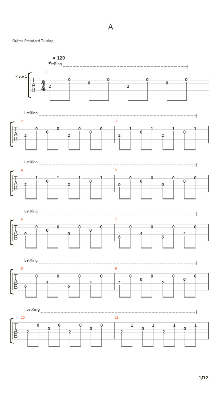 A吉他谱