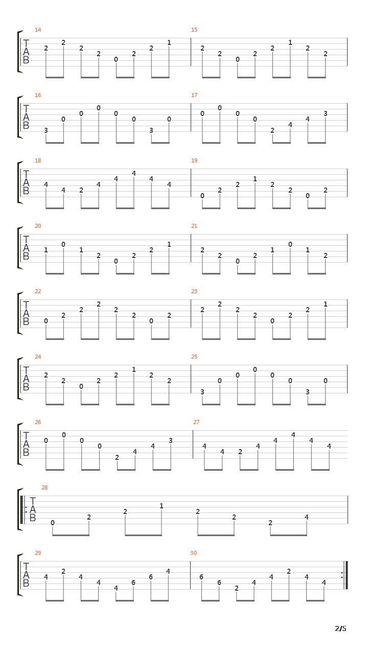 Le Slow吉他谱