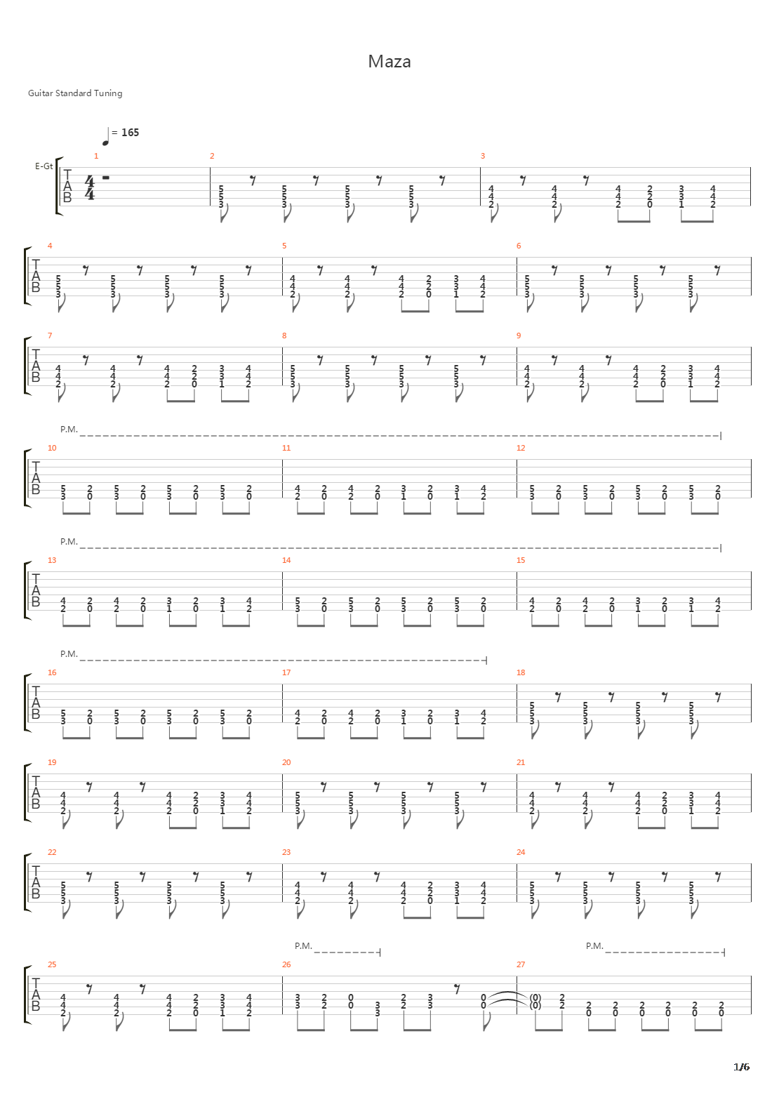 Maza吉他谱