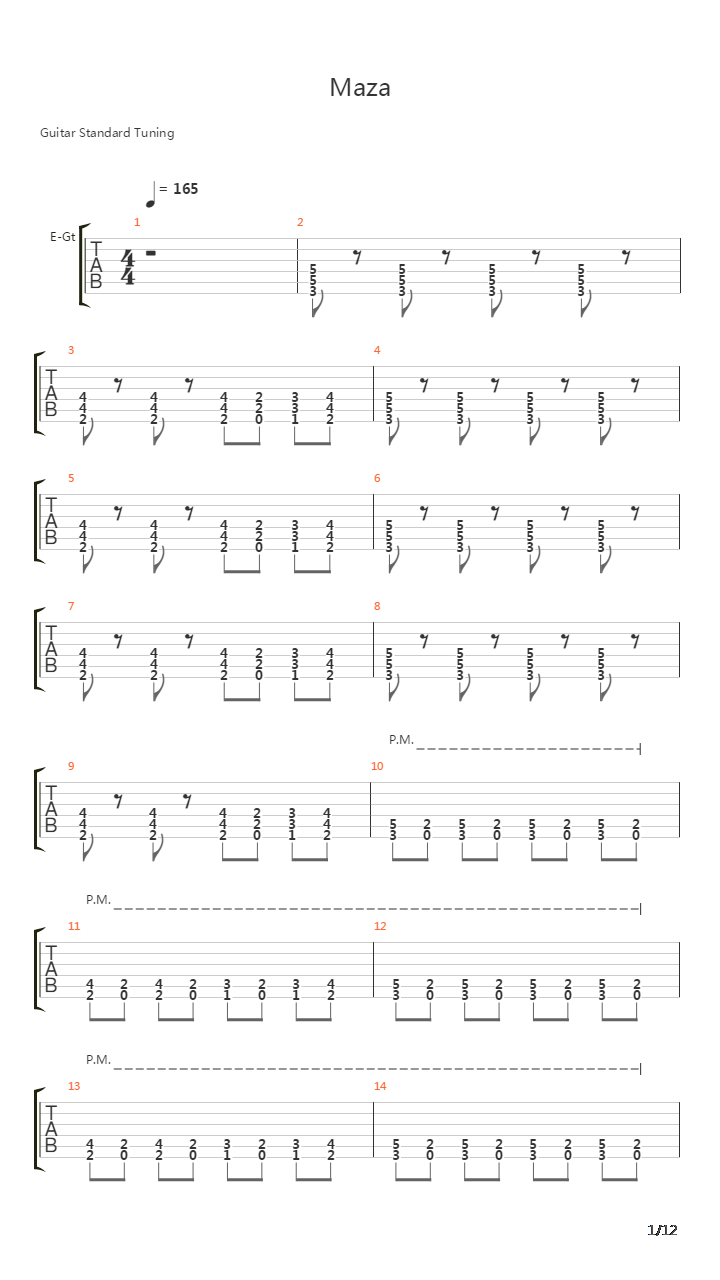 Maza吉他谱