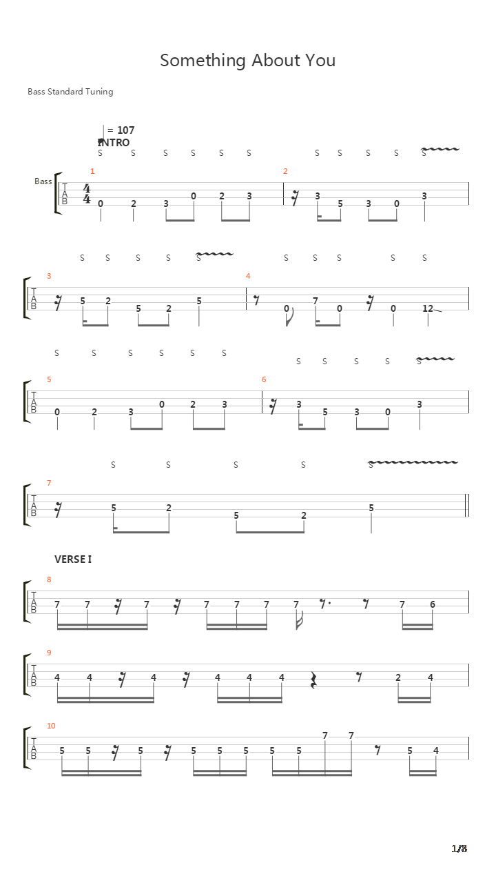 Something About You吉他谱