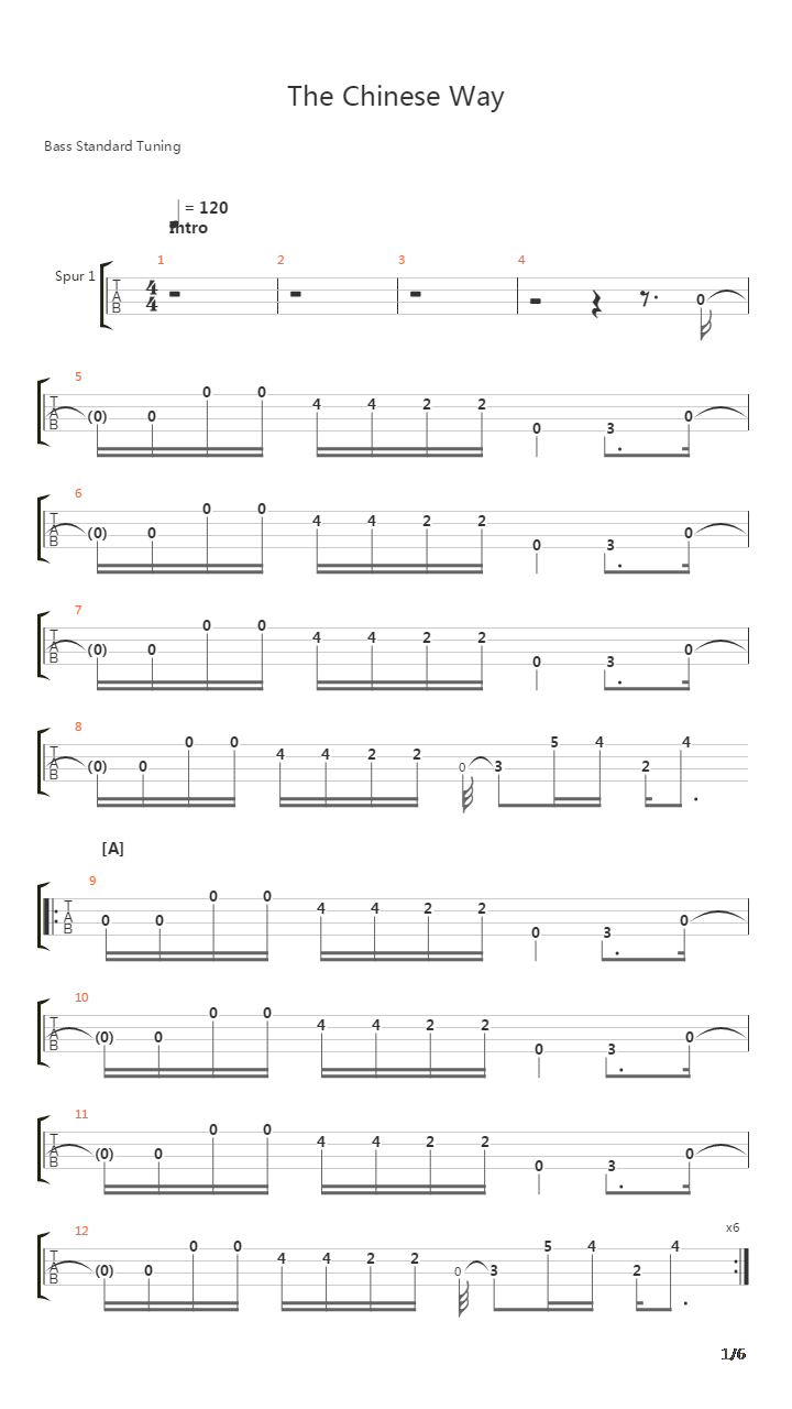 The Chinese Way吉他谱