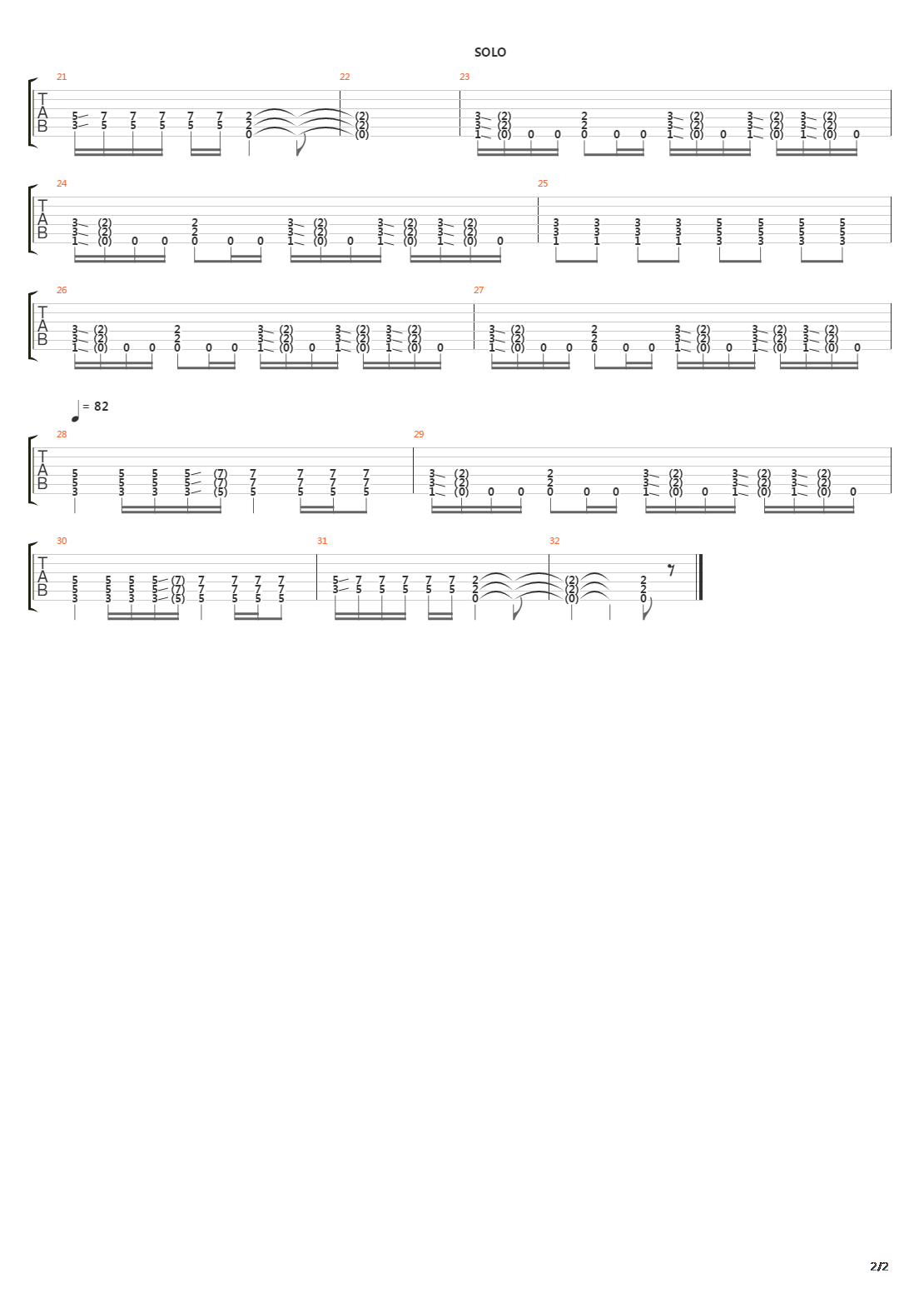 River Runs Red吉他谱