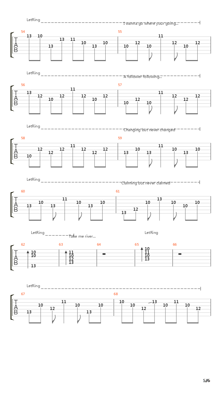 River吉他谱