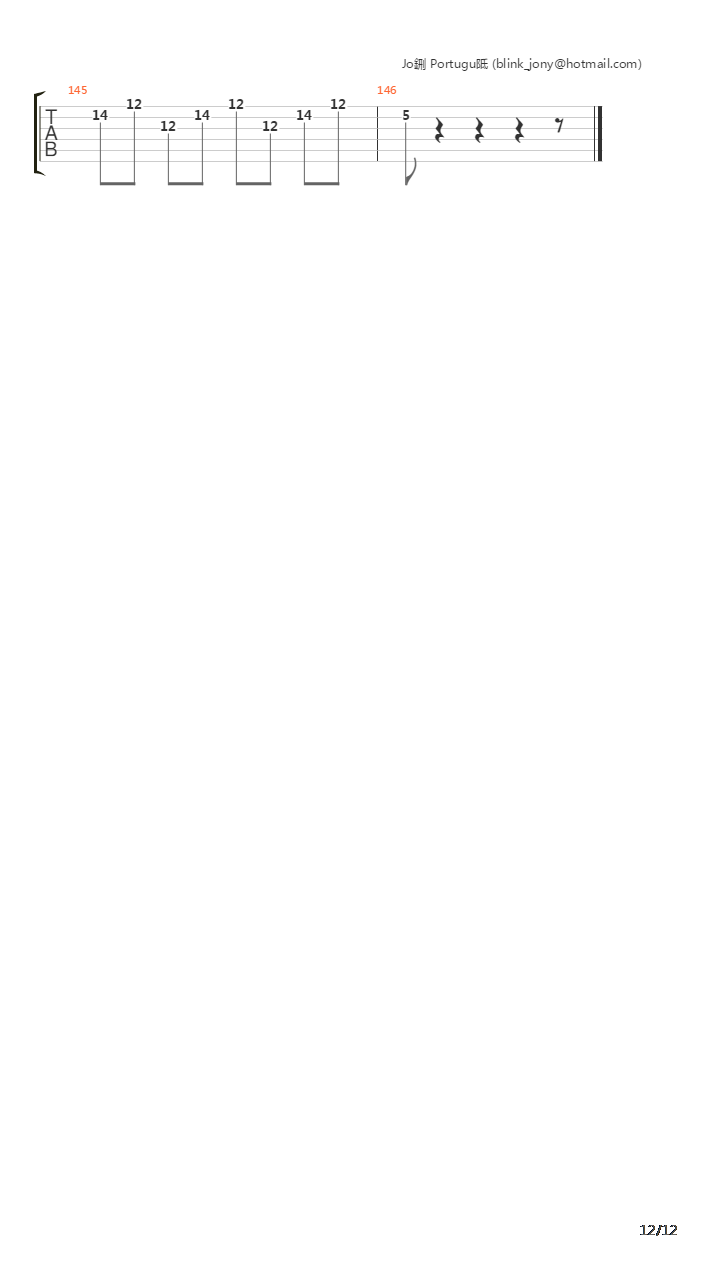 Este Mar吉他谱