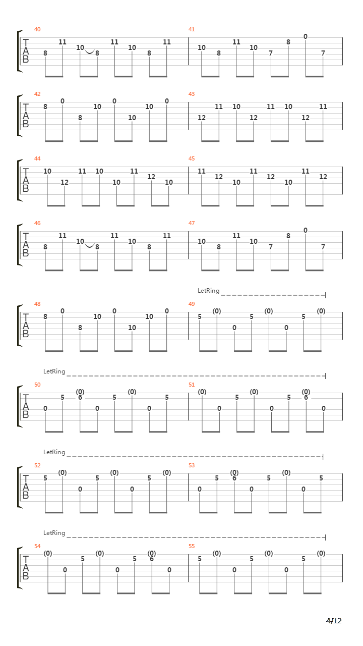 Este Mar吉他谱