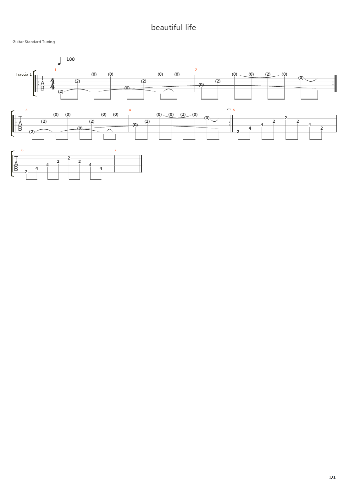 Beautiful Life吉他谱