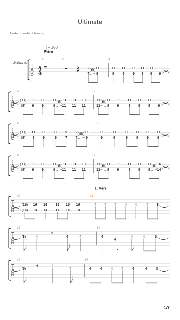 Ultimate吉他谱