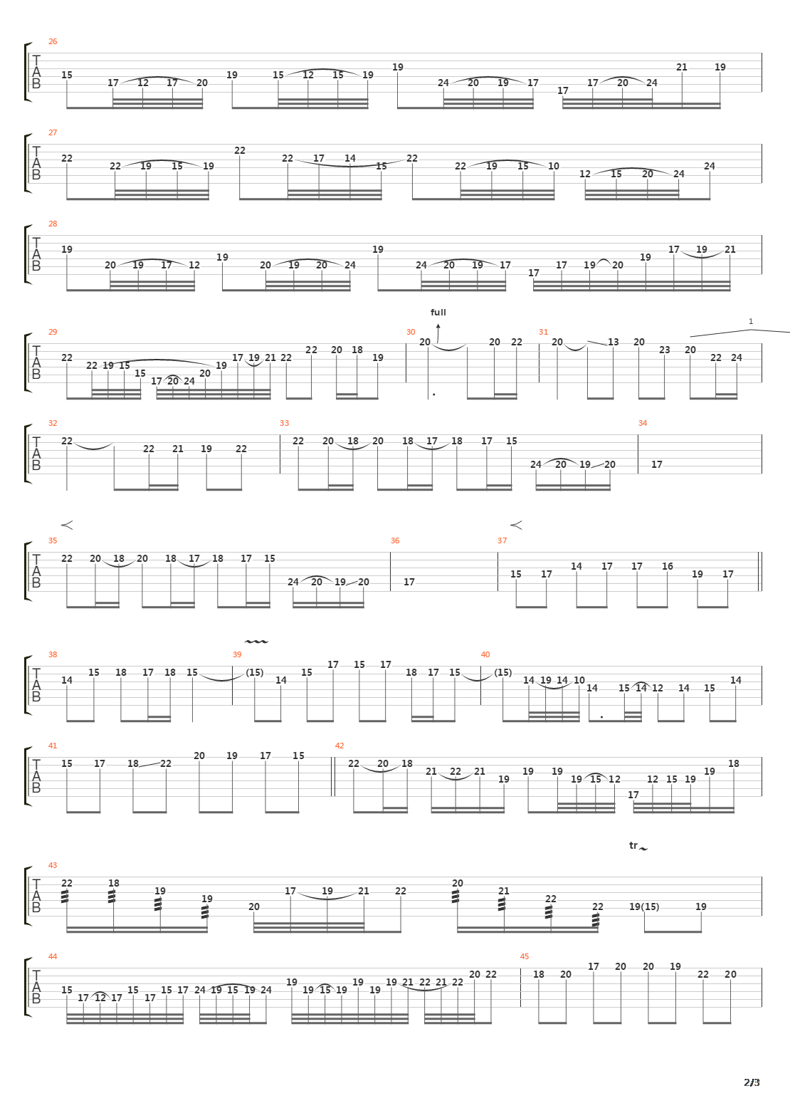 Elements Not Complete吉他谱