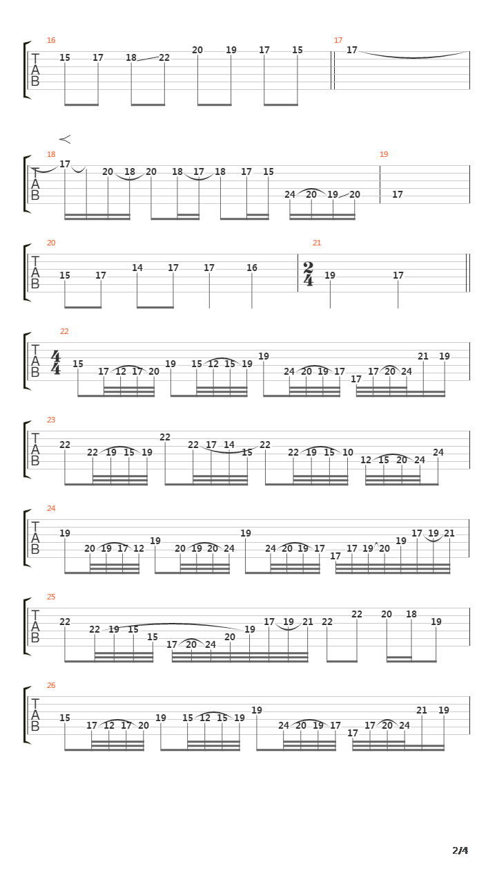 Elements Not Complete吉他谱