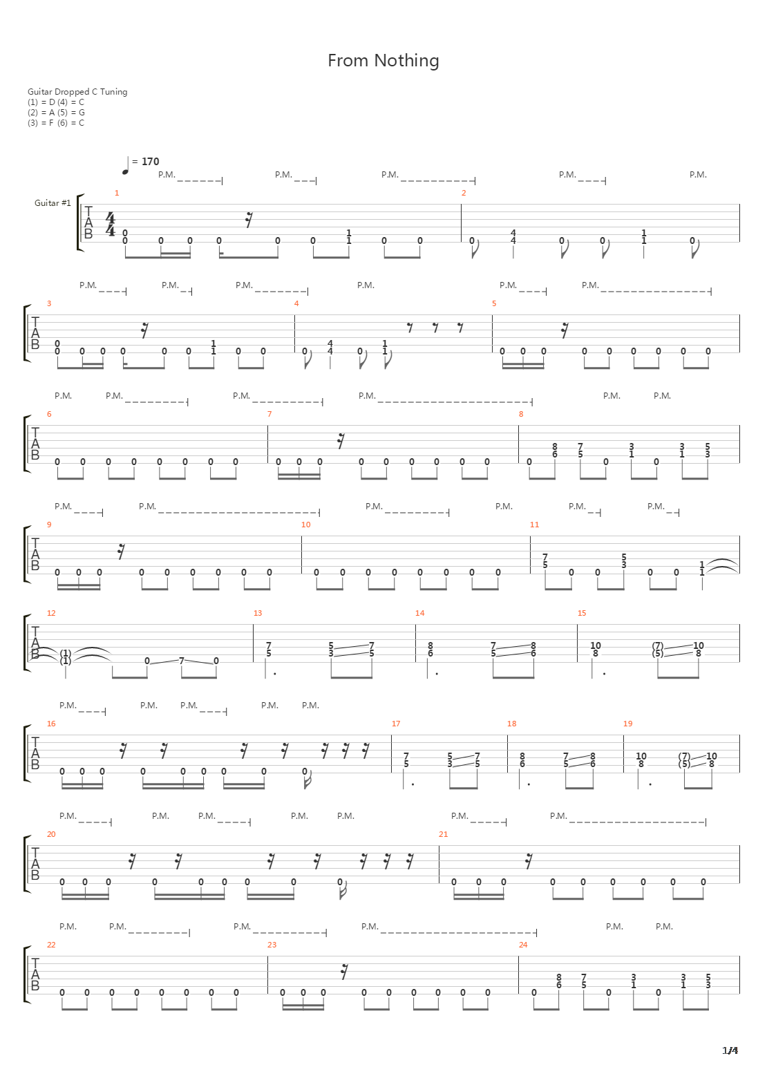 From Nothing吉他谱