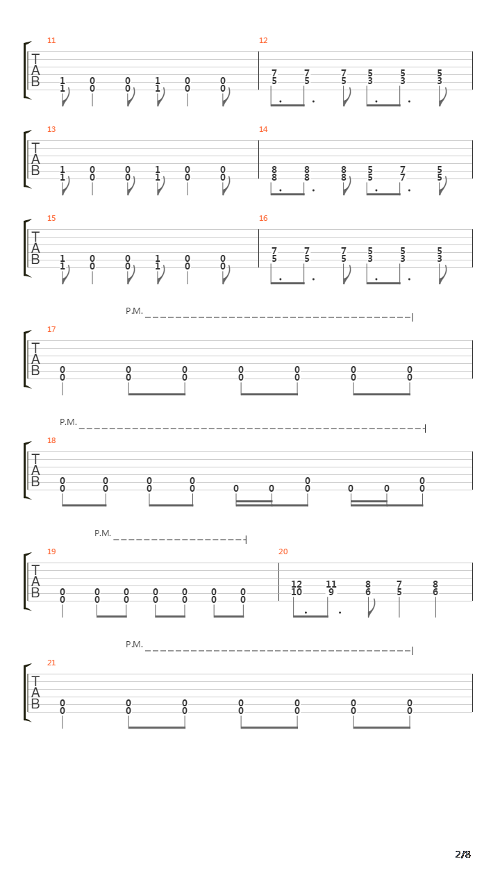 Through Hell And Back吉他谱