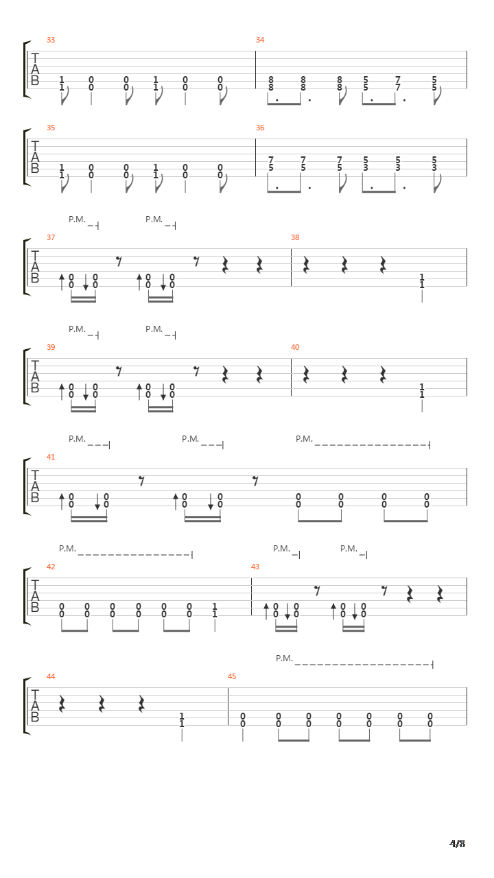 Through Hell And Back吉他谱