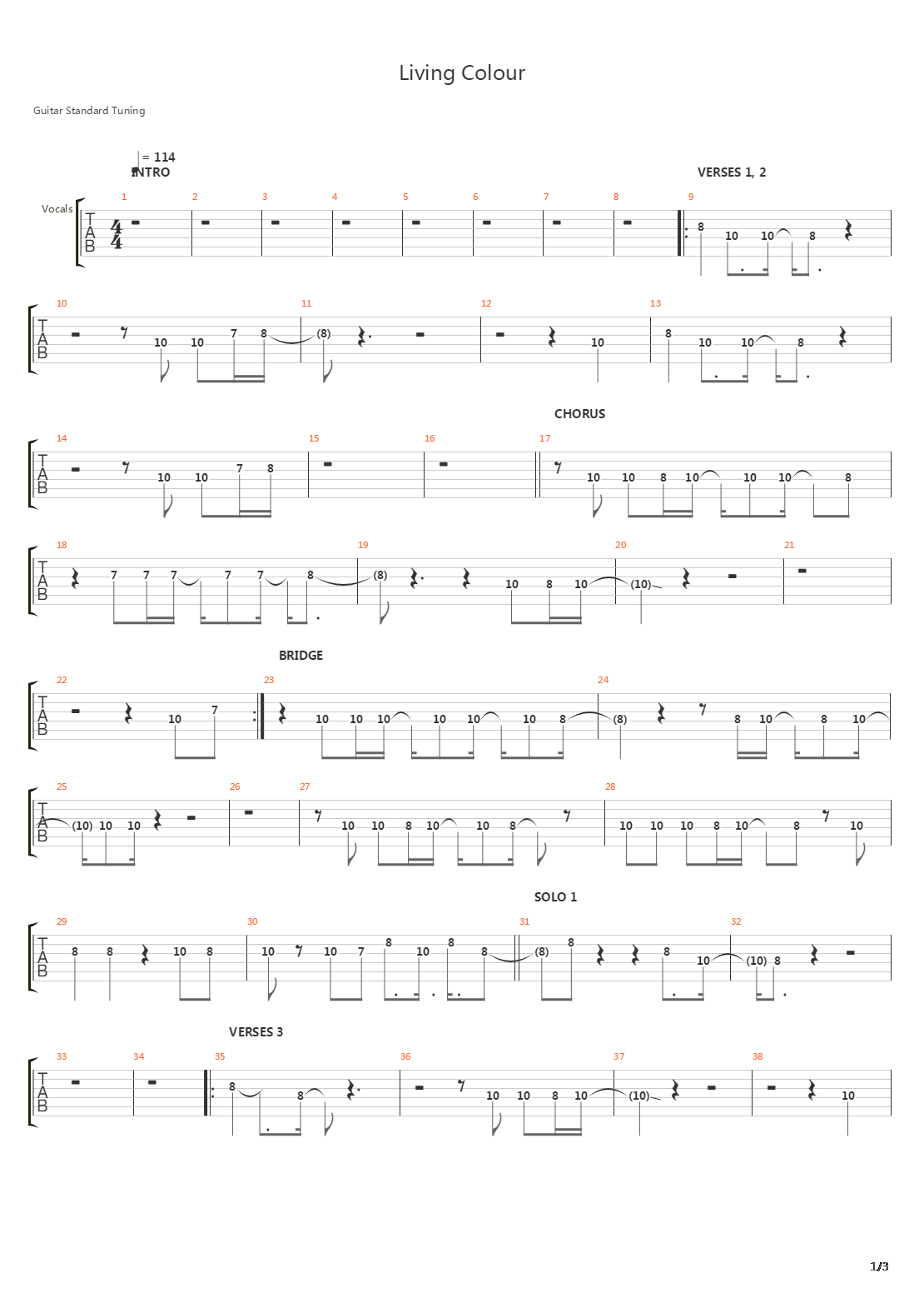 Middle Man吉他谱