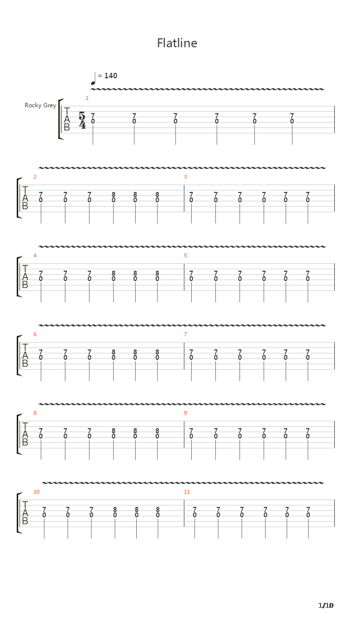 Flatline吉他谱