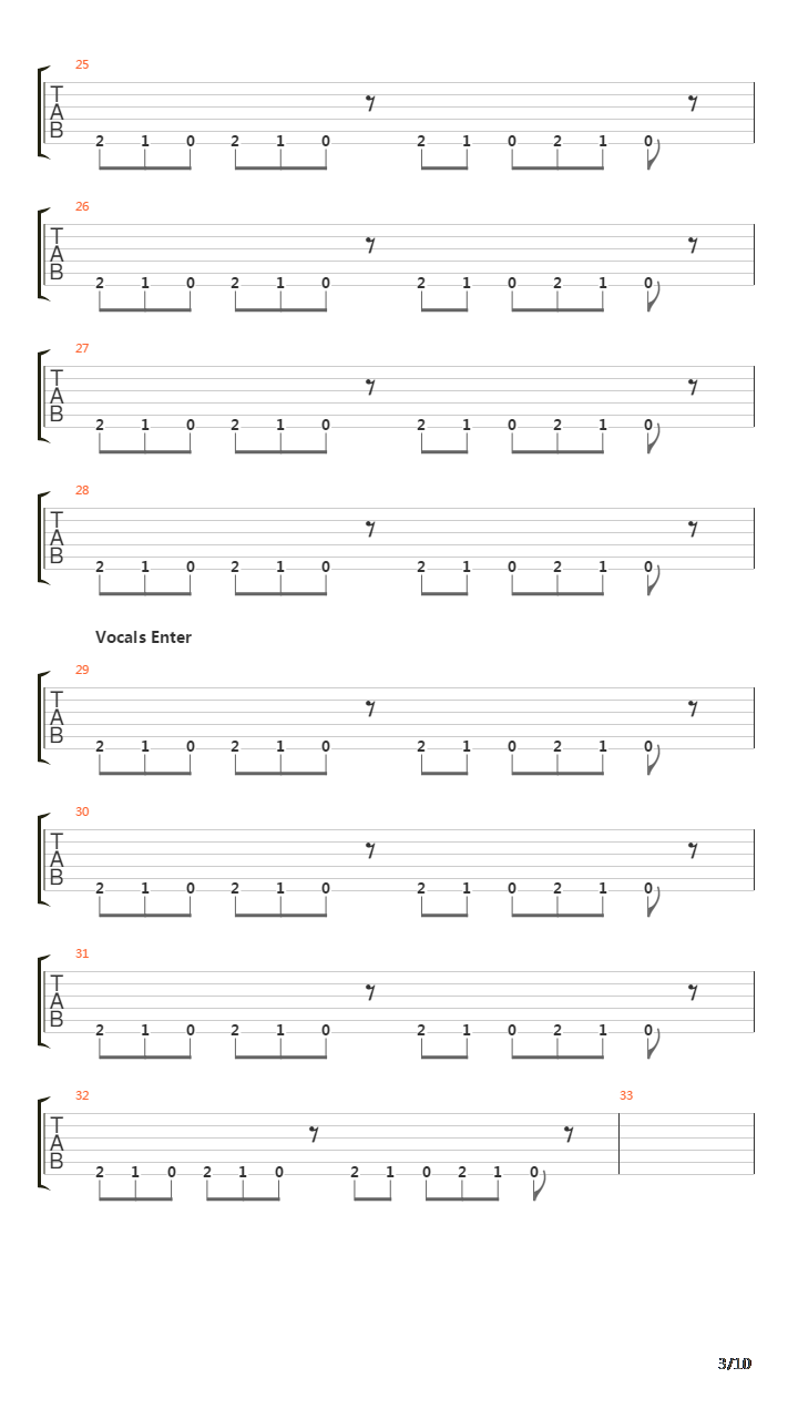 Flatline吉他谱