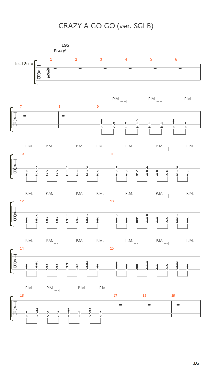 Crazy A Go Go吉他谱