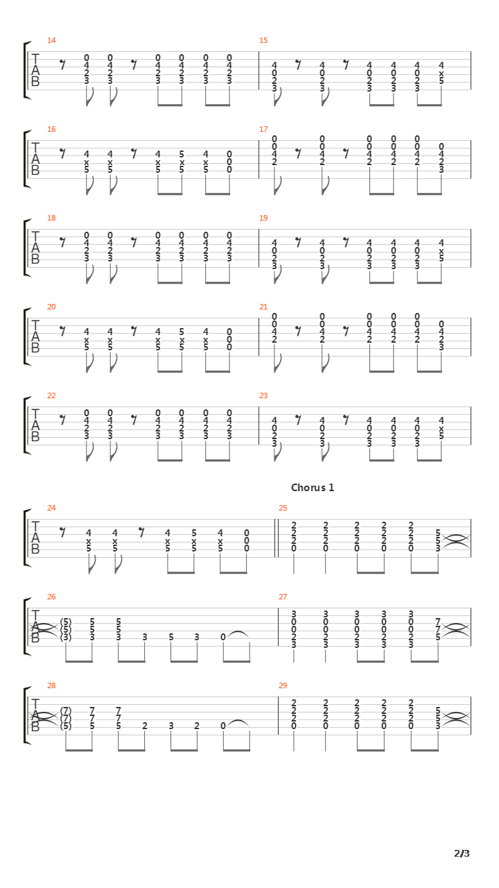 Bound For The Floor吉他谱
