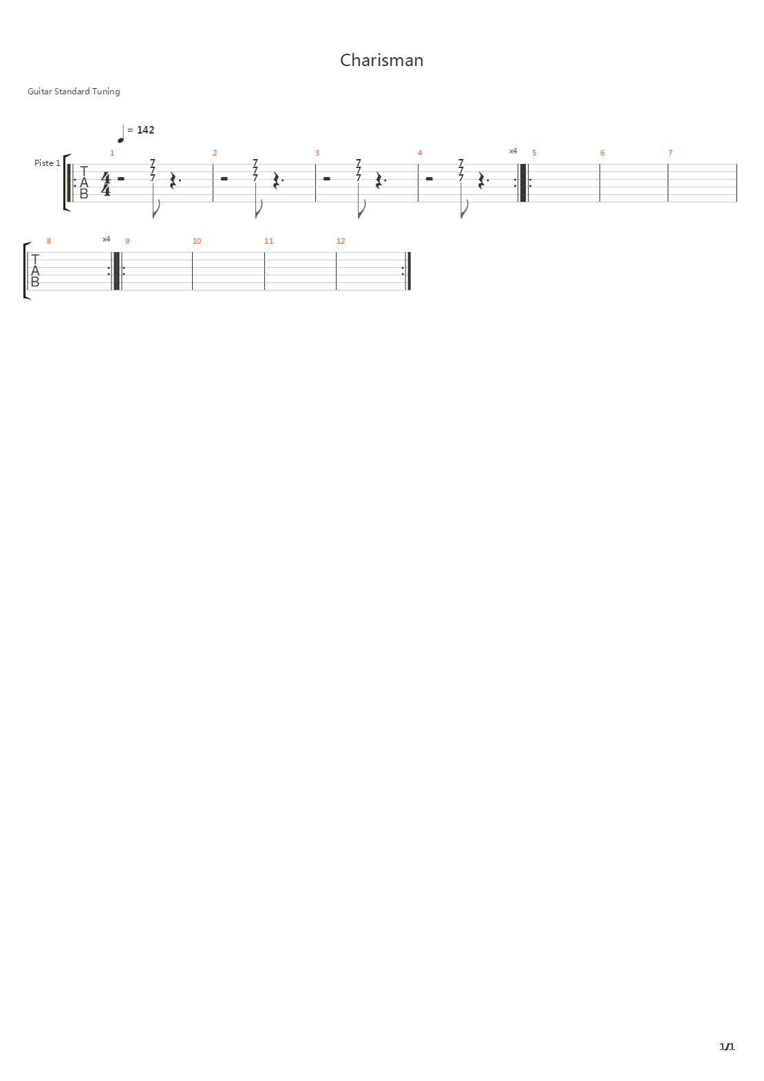Charisman吉他谱