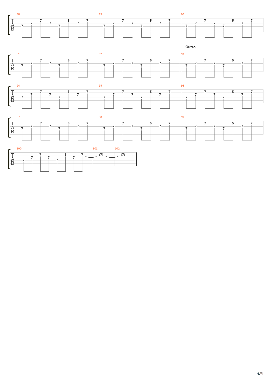 Tidal Wave吉他谱