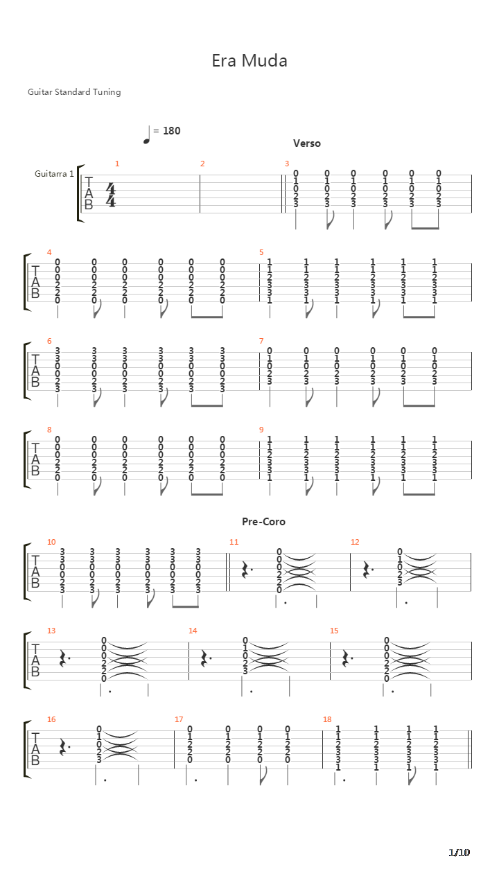 Era Muda吉他谱