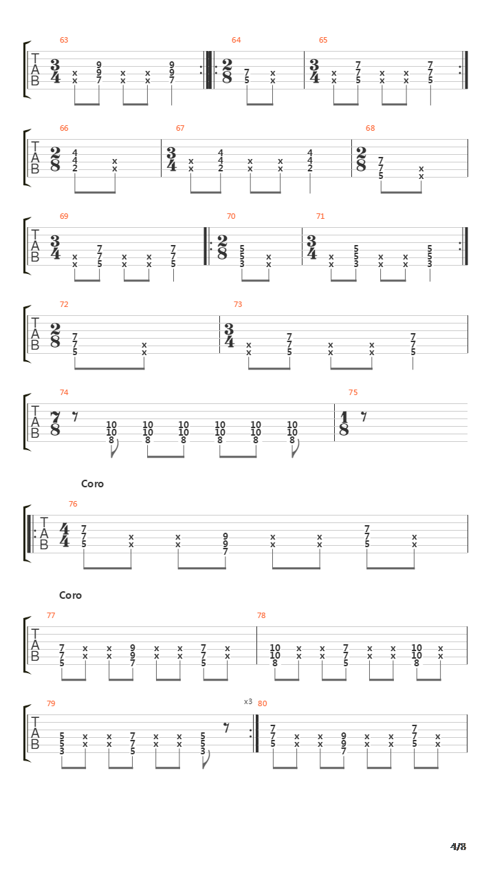 Paramar吉他谱